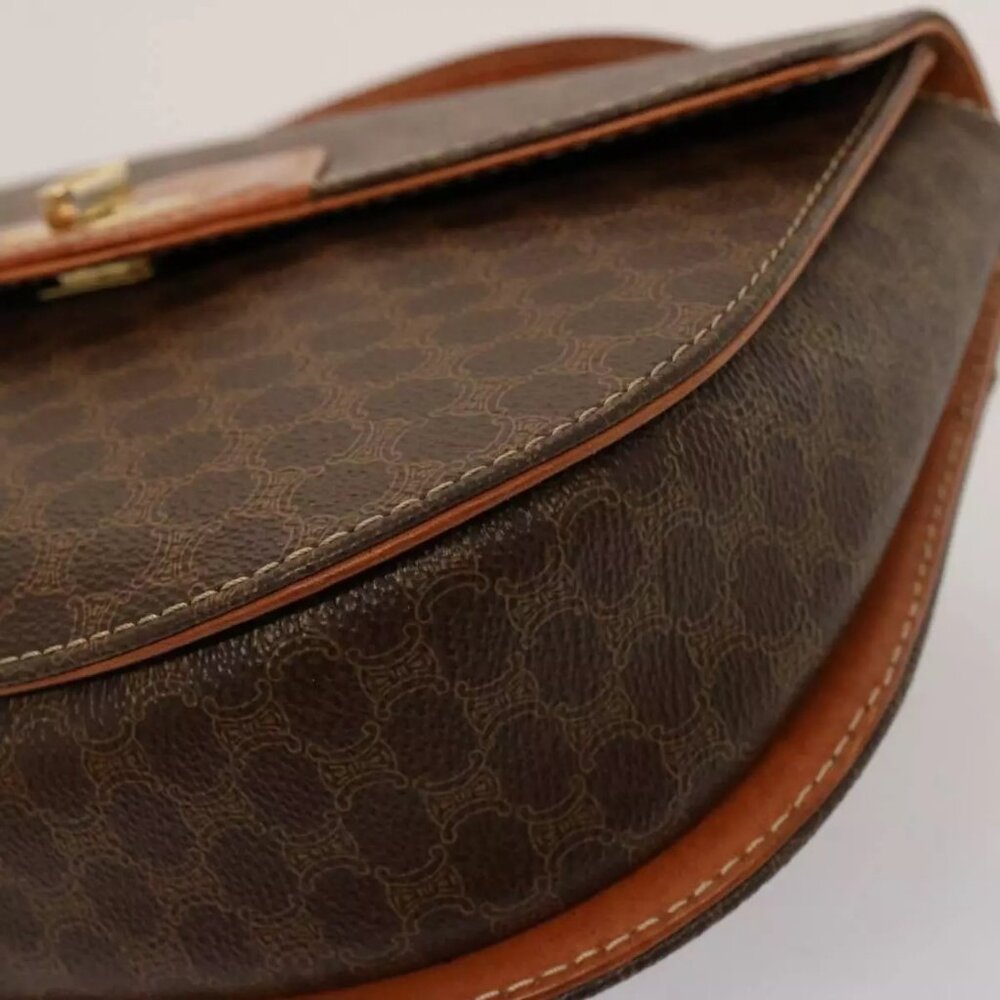CELINE Macadam Canvas Hand Bag PVC 2way Brown Auth - Picture 16 of 16